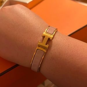 Hermes Clic H Bracelet (Pink)